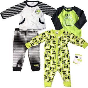 absorba Baby Infant Cotton 5-Piece Onesie Gift Set, 9M NWT